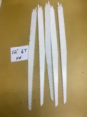 5 Pc 12” Bi Metal Reciprocating Saw Blade 6 Tooth Wood, Pruning Saw Blades NN