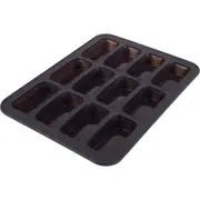 Daily Bake Non Stick Silicone 12 Cup Mini Loaf Pan Baking Mould w/Steel Frame