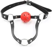 Adult SM sex toys red ball gag with traction male and female sex toys forced mouth ball gag