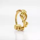 18K Gold Vermeil Leaf Nose Ring Clicker Hoop, Boho,Helix,Tragus & Rook Piercings