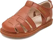 [TARANIS] Toddler Girls Boys Sandals Closed Toe Leather Outdoor Shoes for Toddler/Little Kid