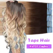 Thick Russian Remy Hair Tape in Human Hair Extensions Invisible Skin Weft Blonde