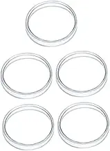 OKUMEYR Lasting Glass Flat Petri Dishes 5pcs Set for Laboratory and School Experiments