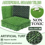 Decorative Synthetic Artificial Grass Tile Turf Lawn Mat Green Plant Flooring