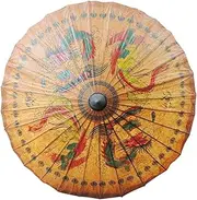 1pc classical oil paper umbrella cosplay costume umbrella Handmade Oiled Paper Umbrella hand decor retro chinese dress chinese hanfu oriental decor bride crafts bohemian Wooden