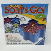 Ravensburger Puzzle Sort & Go! 6 Stackable Sorting Trays for 1000 Pieces - New