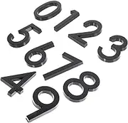 HOUDERCO 10Pcs Numerals Decorative House Numbers for Mailbox Door Hotel Rooms Modern Wall Signage Easy Installation Durable for Indoor Outdoor Use