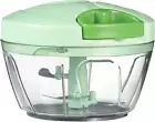 Manual Food Processor Vegetable Chopper, Portable Hand Pull String Garlic Mincer