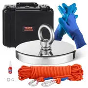907 Kg Strong Fishing Magnet Kit Single Sided Pull Force Rope Carabiner