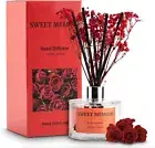 Essential Oil Reed Diffuser Set, Rose Perfume, Decorative Bottle, Preserved Flow