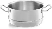 Fissler Original Profi Collection Stainless Steel Steamer Insert Diameter 28 cm Induction Steamer Perforated Induction Steamer Silver