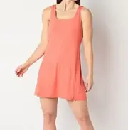 Xersion Peach Sport Dress Sleeveless Built in BraTennis Dress Size Large