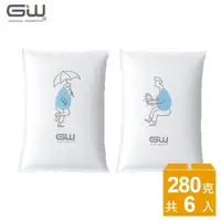 在飛比找momo購物網優惠-【GW 水玻璃】環保除濕袋280g 6入(強效吸濕除臭)