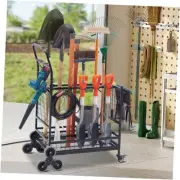 Lauren&Harold Garden Tool Organizer for Garage, Yard Tools Storage Rack with 2