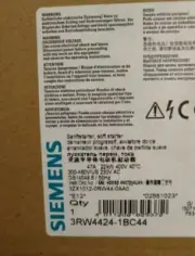 3RW4424-1BC44 One Siemens New Sealed Original Soft Starters 3RW4424-1BC44