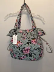 Vera Bradley Women's Cotton Glenna Satchel Purse Rosy Outlook