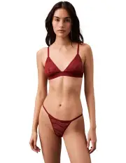 [Calvin Klein] Allover Lace String Thong in Red