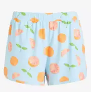 NEW PETER ALEXANDER CIRTUS ORANGES PJ SHORTS WOMENS M RRP$49.95 BLUE JERSEY