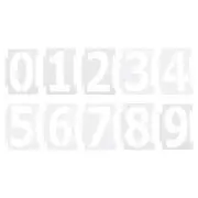 3 Inch Number Stencils Reusable Plastic Numbers Templates Set 0-9, White 10pcs