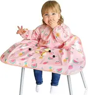 Bibetta Meal Apron, Machine Washable, Baby Food, Meal Apron, Wipe Easy Coverall, Long Sleeve Bib, Tablecloth, Pink, Yammy Treat