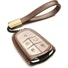 Vitodeco Superior Leather Smart Key Fob Case Compatible for Cadillac (5-Button)
