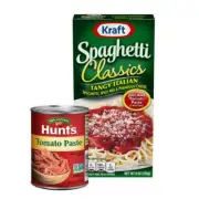 Kraft Classics Tangy Italian Spaghetti Meal Kit with Hunts Tomato Paste - Bundle
