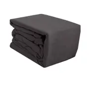 Ramesses Egyptian Cotton Flannel Sheet Set Charcoal King Single