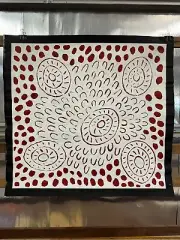 Glenys Gibson Aboriginal Art 98cm X 92cm COA Supplied.