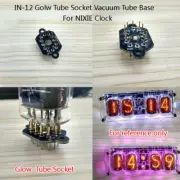 1PCS IN-12 Golw Tube Socket Vacuum Tube Base Gold Plated Pin 4 NIXIE Clock DIY