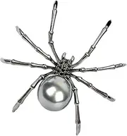 [ROSTIVO] Spider Brooch Pins for Women and Men Witch Jewelry Halloween Pin Accessories (Dark Silver), Metal