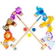 Jungle Croquet Animals Numbers Learning Wood Game Set