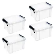 4 Pcs Storage Containers with Lids Toy Bin Mini Box Space-saving Boxes Good