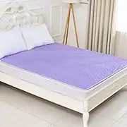 Mute Safety Thick Flannel Water Circulation Constant Temperature Mattress with 5g Levels & 12H Auto Off, Overheating Protection Plumbing Quick Heated Throw,Purple,160 * 80CM
