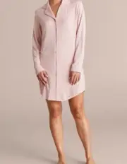 Ladies size M size 12 Pink Button up long sleeve nightie Target NEW 4555