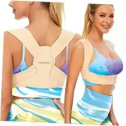 Posture Corrector for Women and Men, Adjustable Upper Back Small/Medium Beige