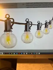 Outdoor String Light 50Feet G40 Globe Patio Lights with 52 Edison Glass Bulbs