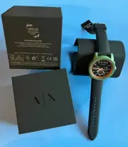 Armani Exchange Chronograph Black Silicone Men's Watch AX1348; 100% Authentic