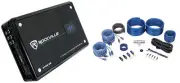 Rockville ATOM 8B 8-Channel 3500w Weather Proof Bluetooth Car Amplifier+Amp Kit