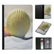 PASSPORT ITINERARY ORGANIZER|CUTE BEAUTIFUL SEA SHELLS CLAM #1