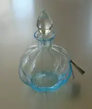 Cristalleria Toscana Blue Crystal Decanter Hand Blown & Crafted in Italy