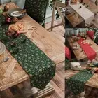Christmas Party Table Runner Tablecloth for Dining Room Kitchen Table Cloth Deco