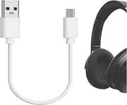 Geekria Micro-USB Headphones Short Charger Cable Compatible with Bose, JBL, Sony, ATH, Jabra, Skullcandy, Anker, B&O, AKG, USB to Micro-USB Replacement Power Charging Cord (1ft / 30cm)