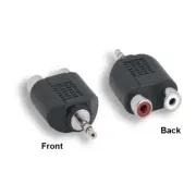 3.5mm 1/8" AUX Male to 2 RCA Red White Female Audio Adapter Car HeadSet MP3 MP4