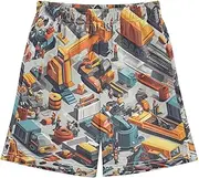 [Caihoyu] Boys Athletic Shorts 1 Pack with Pockets Light Weight Kids Basketball Shorts Teen