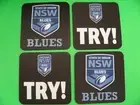 4 x Neoprene Drink Coasters - State of Origin NSW Blues - your design