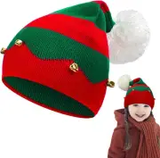 Elf Hat for Kids?Christmas Elf Knitted Hat, Xmas Beanie Hat Knit Cap for Childre