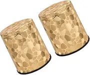 MOLUCKFU 2pcs Leather Dice Cup Funny Game Tool Dice Cup Ktv Funny Game Golden