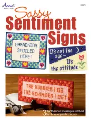 Messages Create Smiles Express Love Design on Plastic Canvas Pattern Leaflet NEW