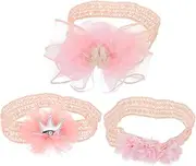 SHOWERORO 3pcs Headband Girl Headbands Hair Accessories Girl Hair Accessories Hair Ribbon Hair Accessories for Fabric Pink