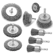 Wire Brush for Drill Set 9Pcs,Abrasive Wire Wheel for 1/4 Inch Hex Shank, Wire C
